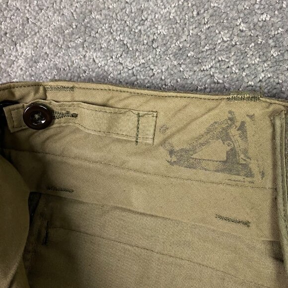 NWOT Vintage 1962 M&S German Military Pants Mens 28 x 30 Olive Cargo Wool Heavy - Picture 9 of 14